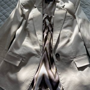 Mango Jackets & Coats - MNG Beige Blazer + BR Cami Combo Mango Jackets & Coats - MNG Beige Blazer + BR Cami Combo